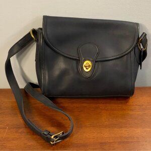 Coach Vintage Devon 9908 USA Made Genuine Leather Turnlock Crossbody Bag